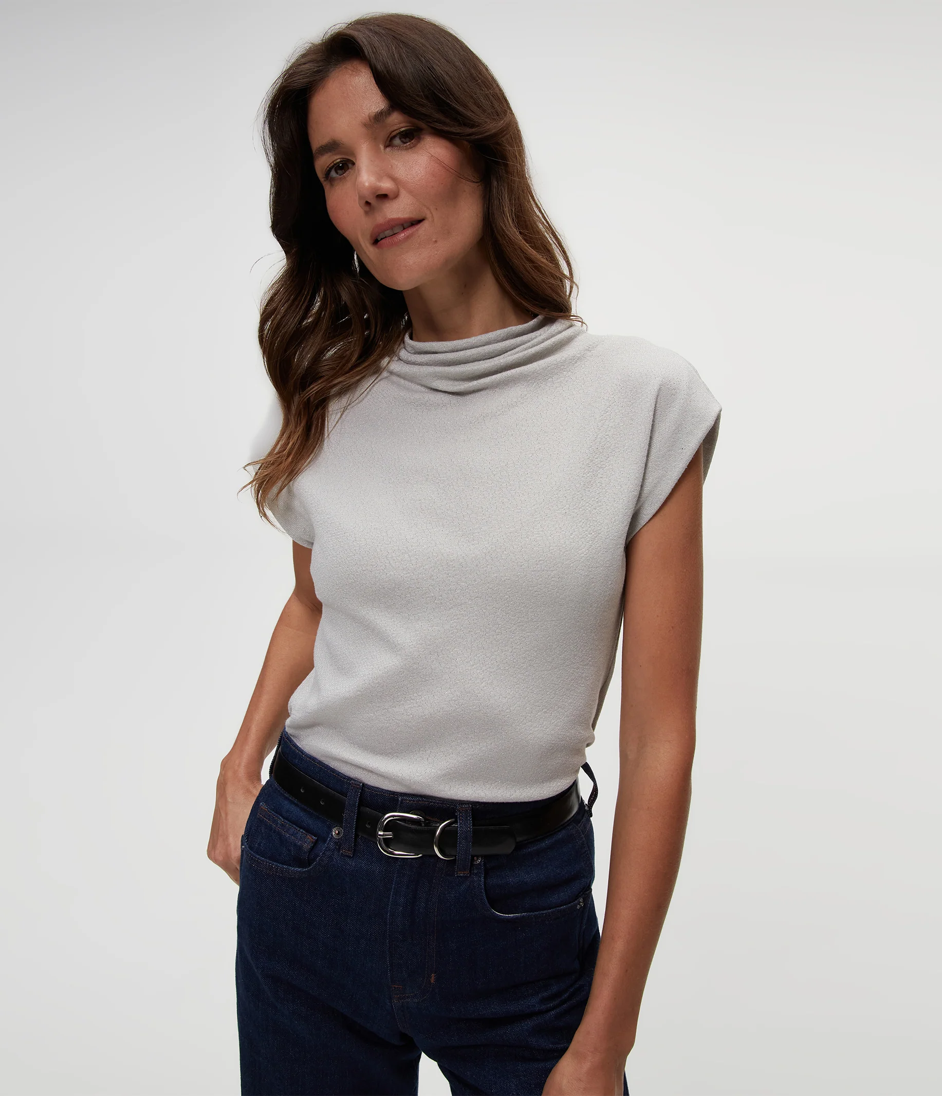 Reese Shine Power Shoulder Top - Image 5