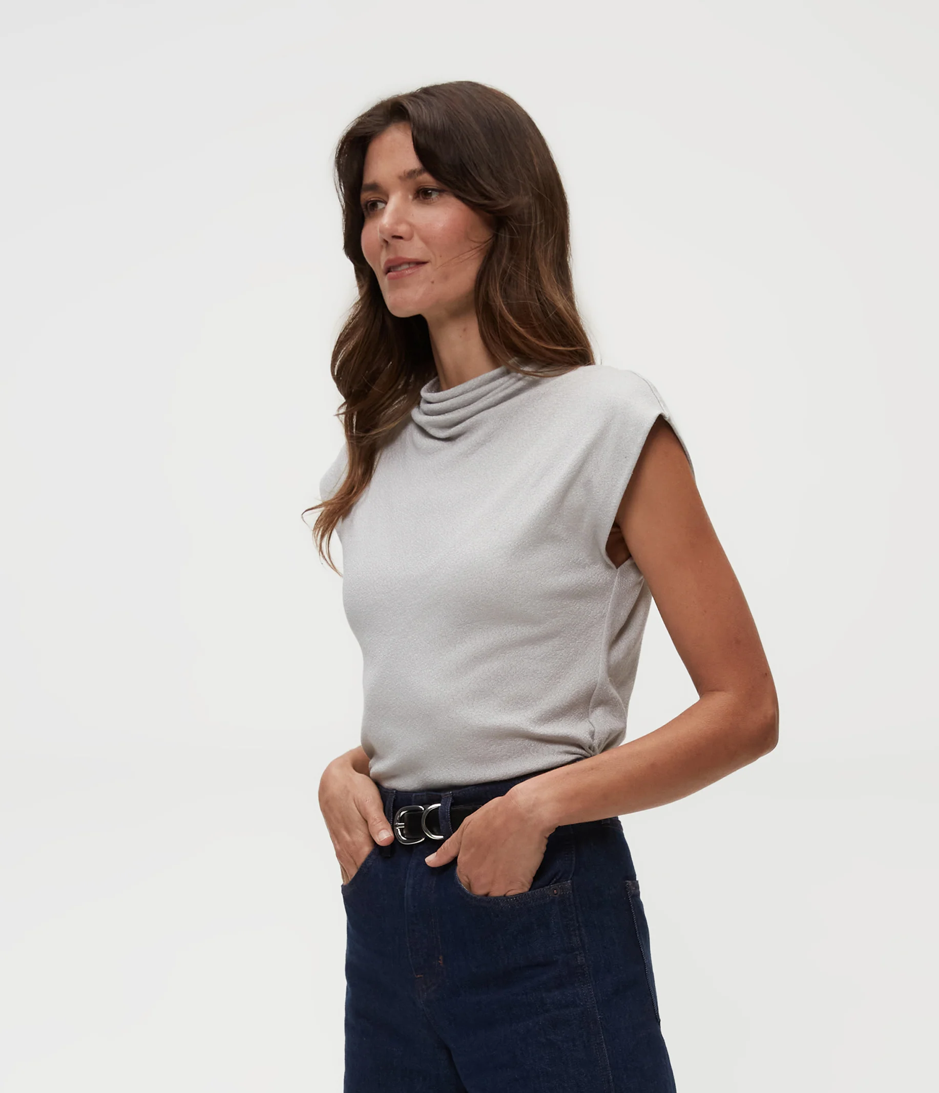 Reese Shine Power Shoulder Top - Image 7