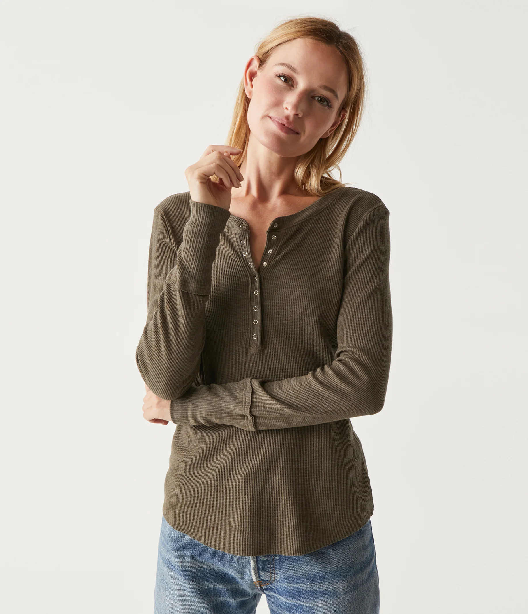 Regan Thermal Henley Tee - Image 74