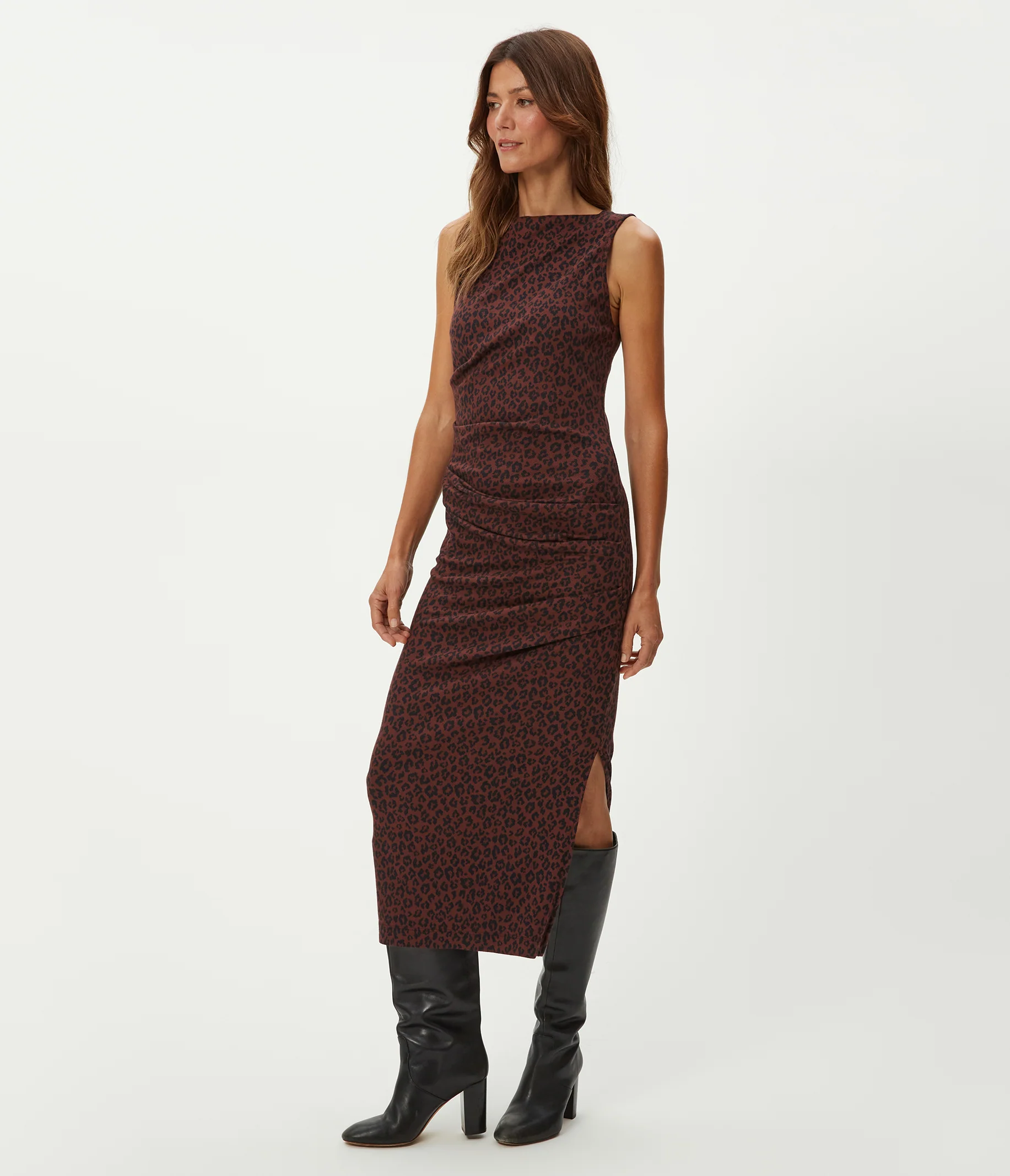 Reign Leopard Print Midi Dress - Image 3
