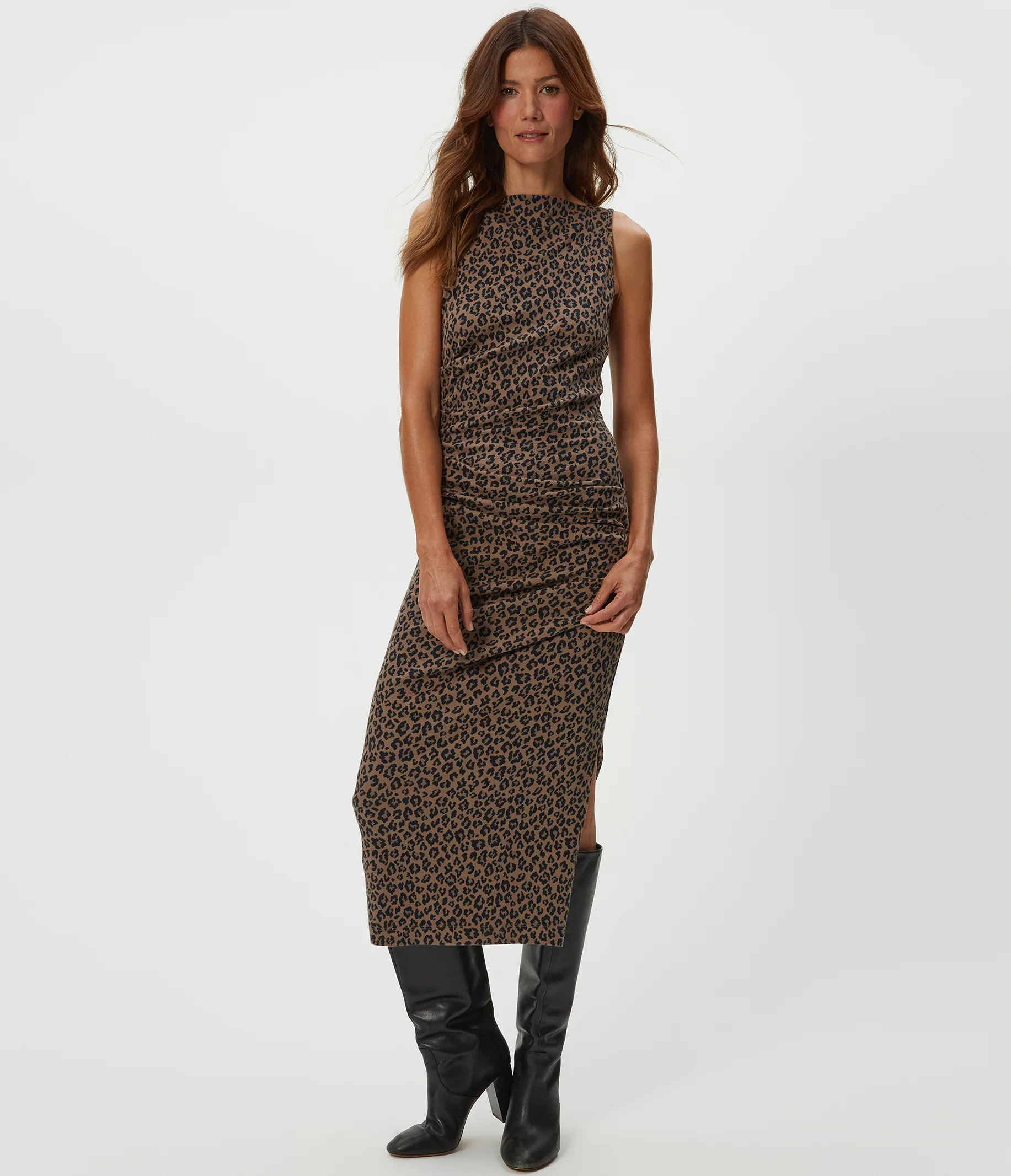 Reign Leopard Print Midi Dress - Image 4