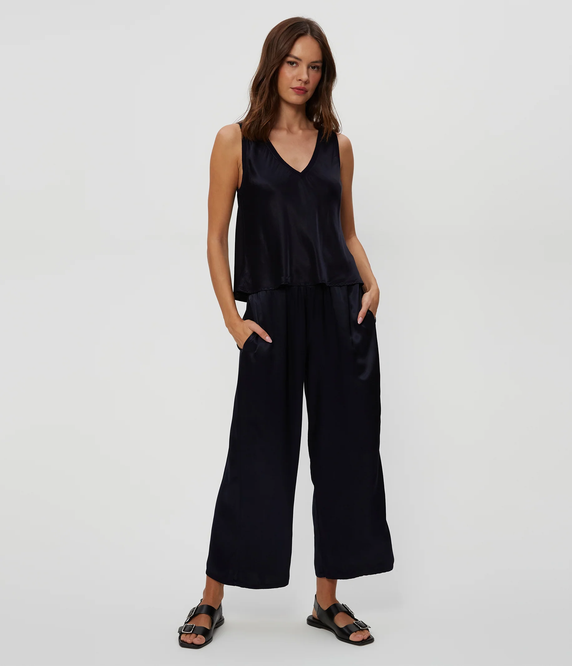 Sacha Satin Cropped Pant - Image 19