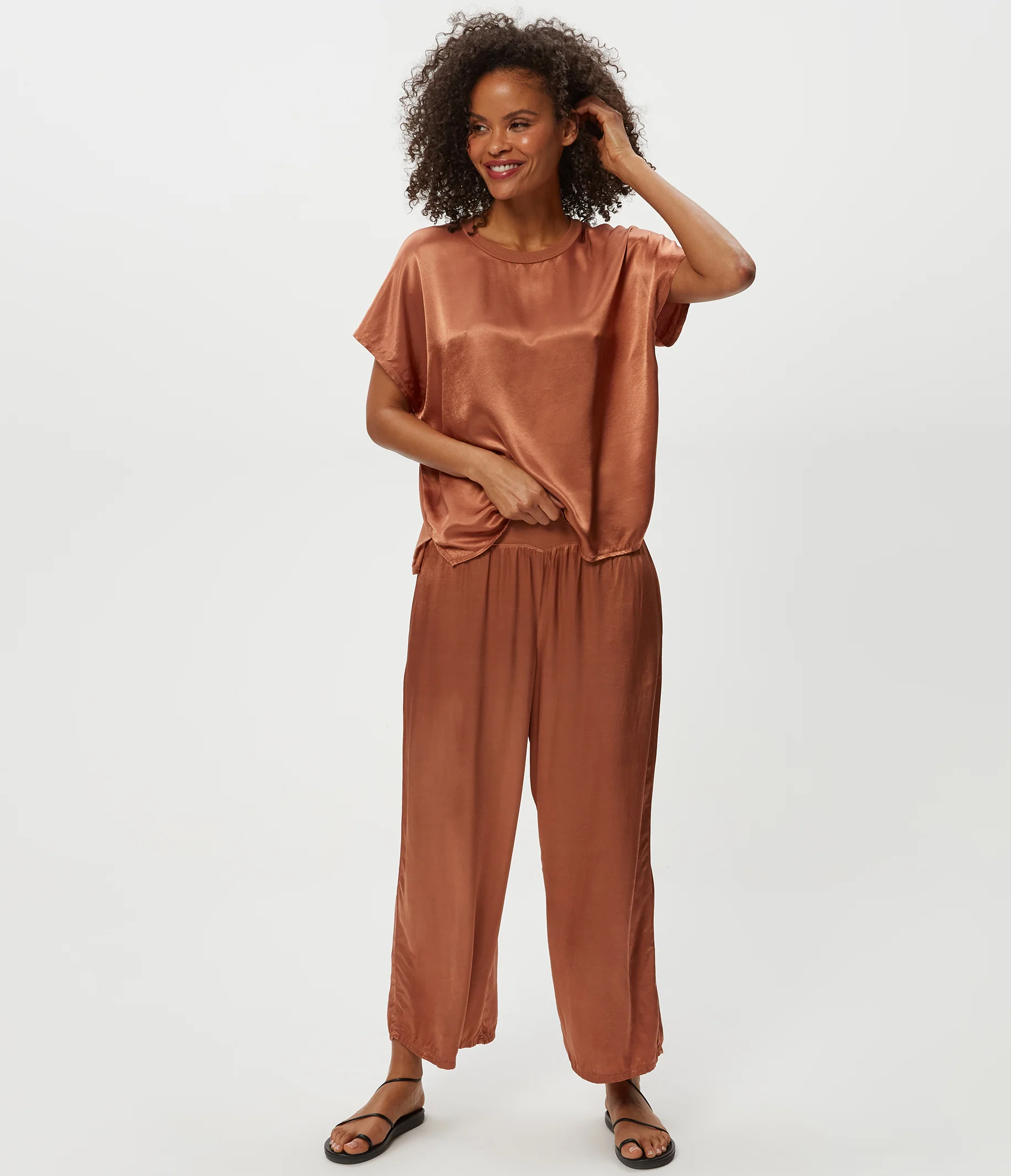 Sacha Satin Cropped Pant - Image 5