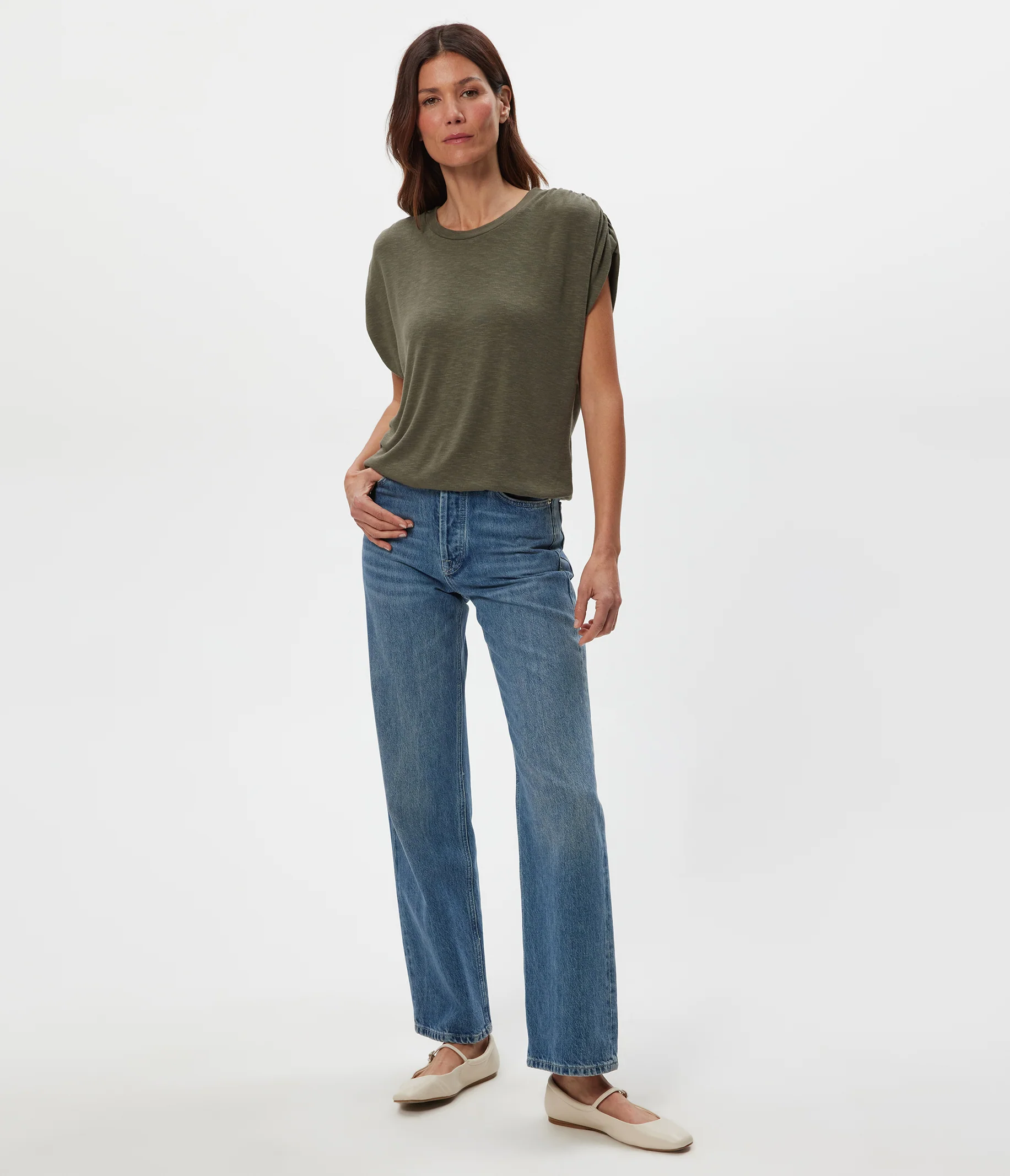 Sharon Shirred Bubble Top - Image 2