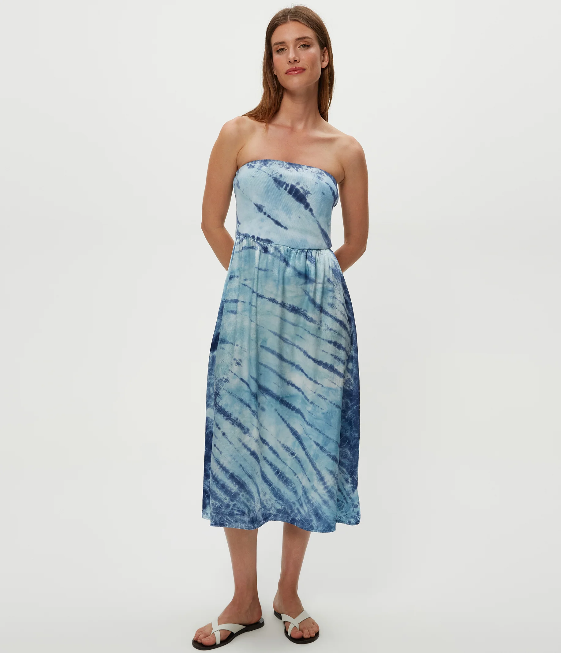 Solange Satin Double Dye Midi Dress - Image 2