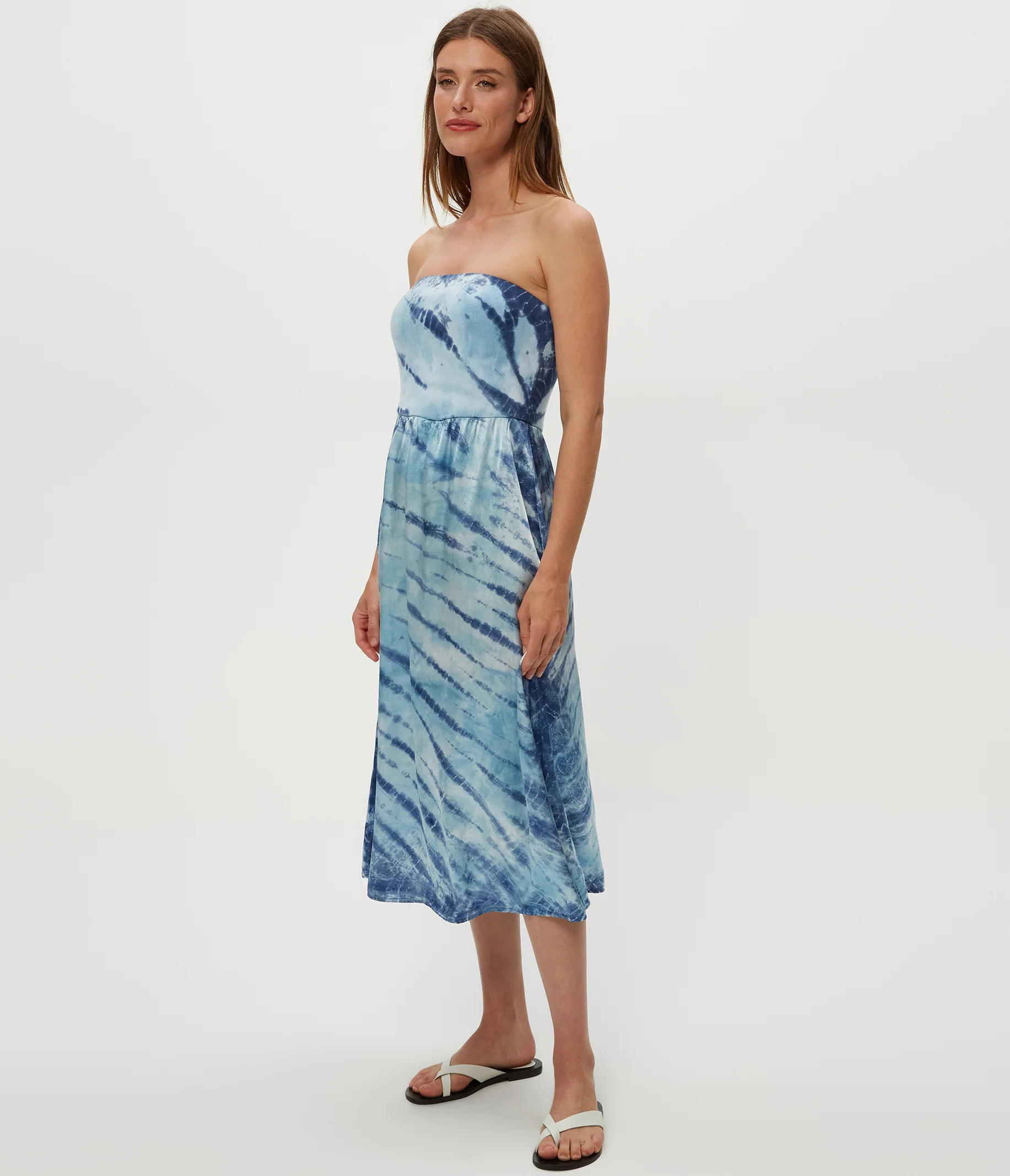 Solange Satin Double Dye Midi Dress - Image 3