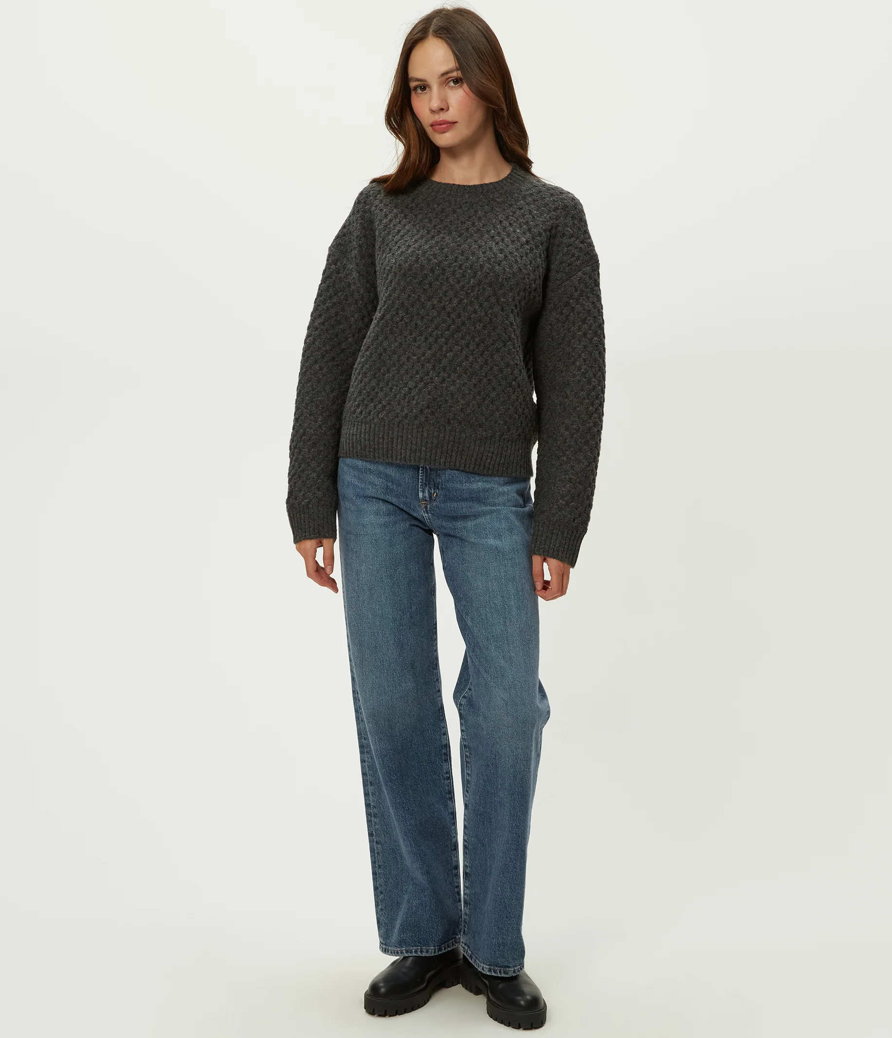 Sophia Honeycomb Stitch Sweater - Image 2