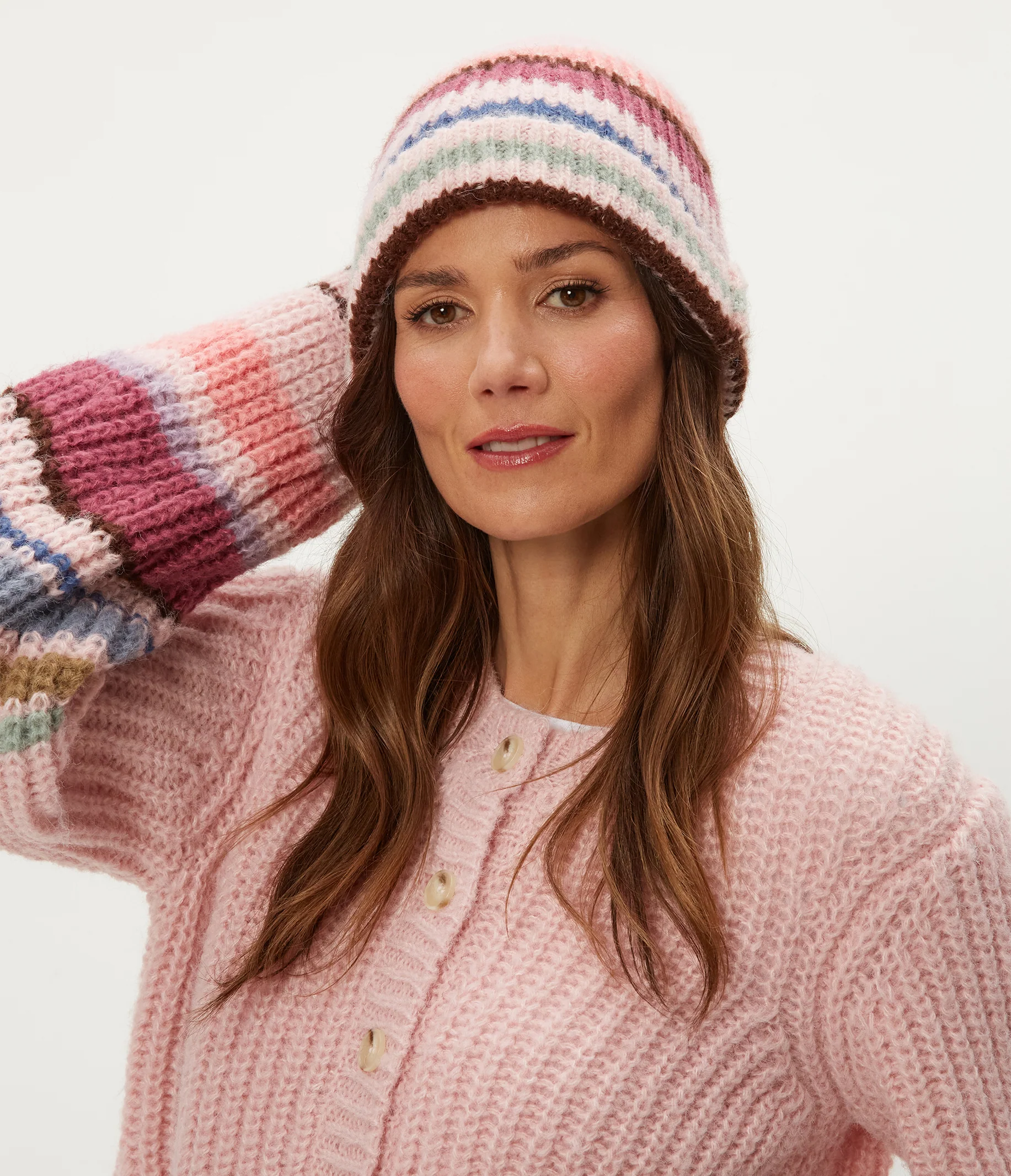 Striped Knit Beanie - Image 3