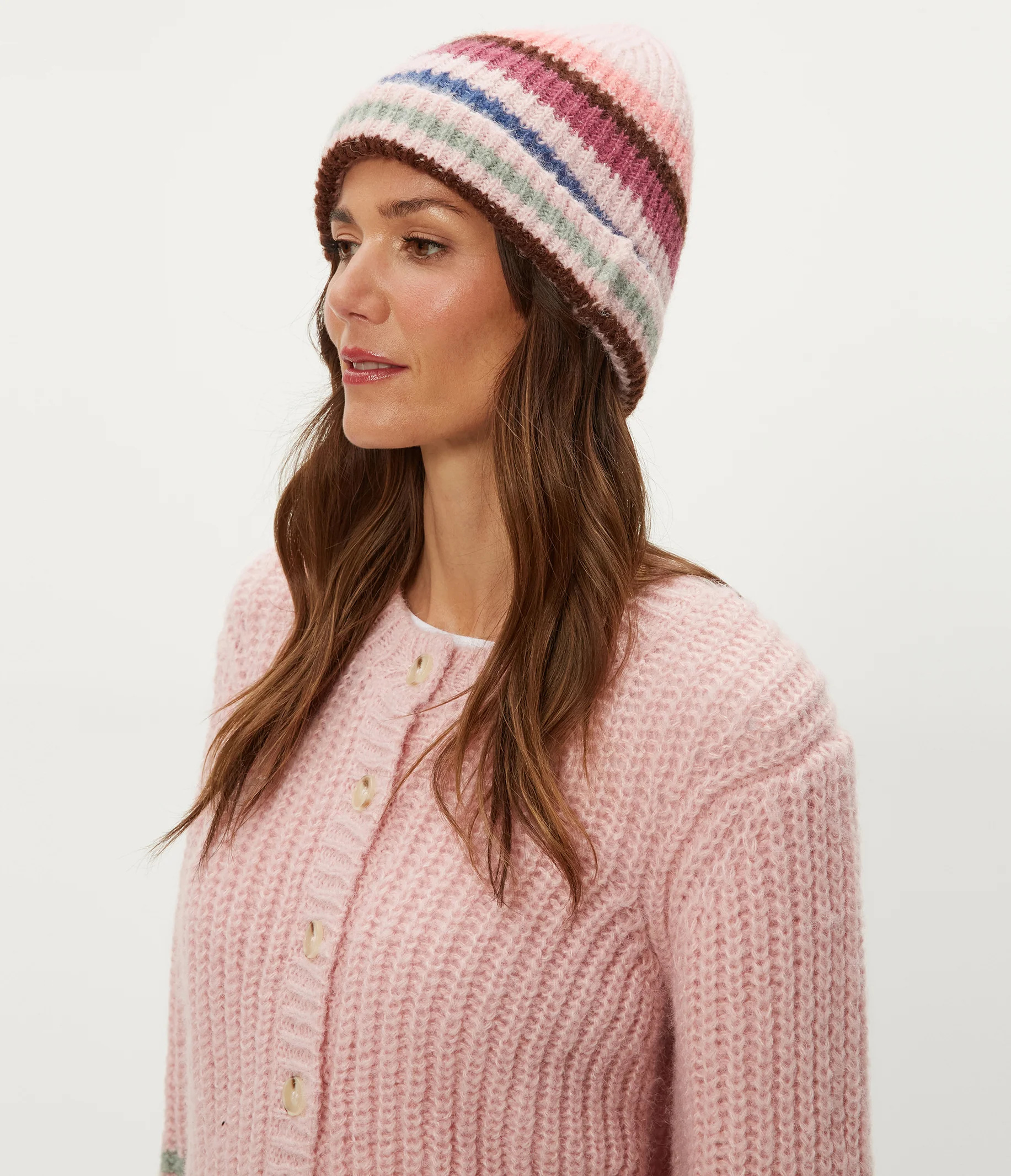 Striped Knit Beanie - Image 4