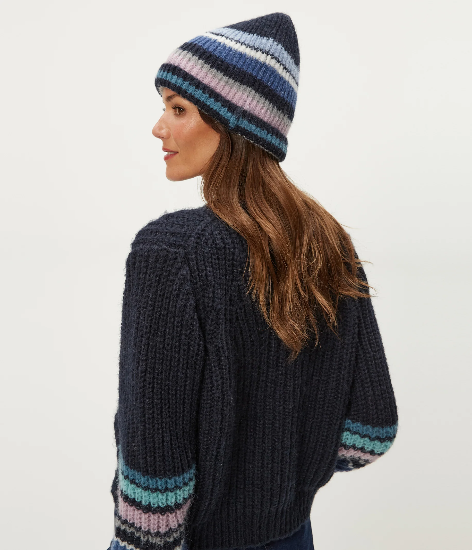 Striped Knit Beanie - Image 9