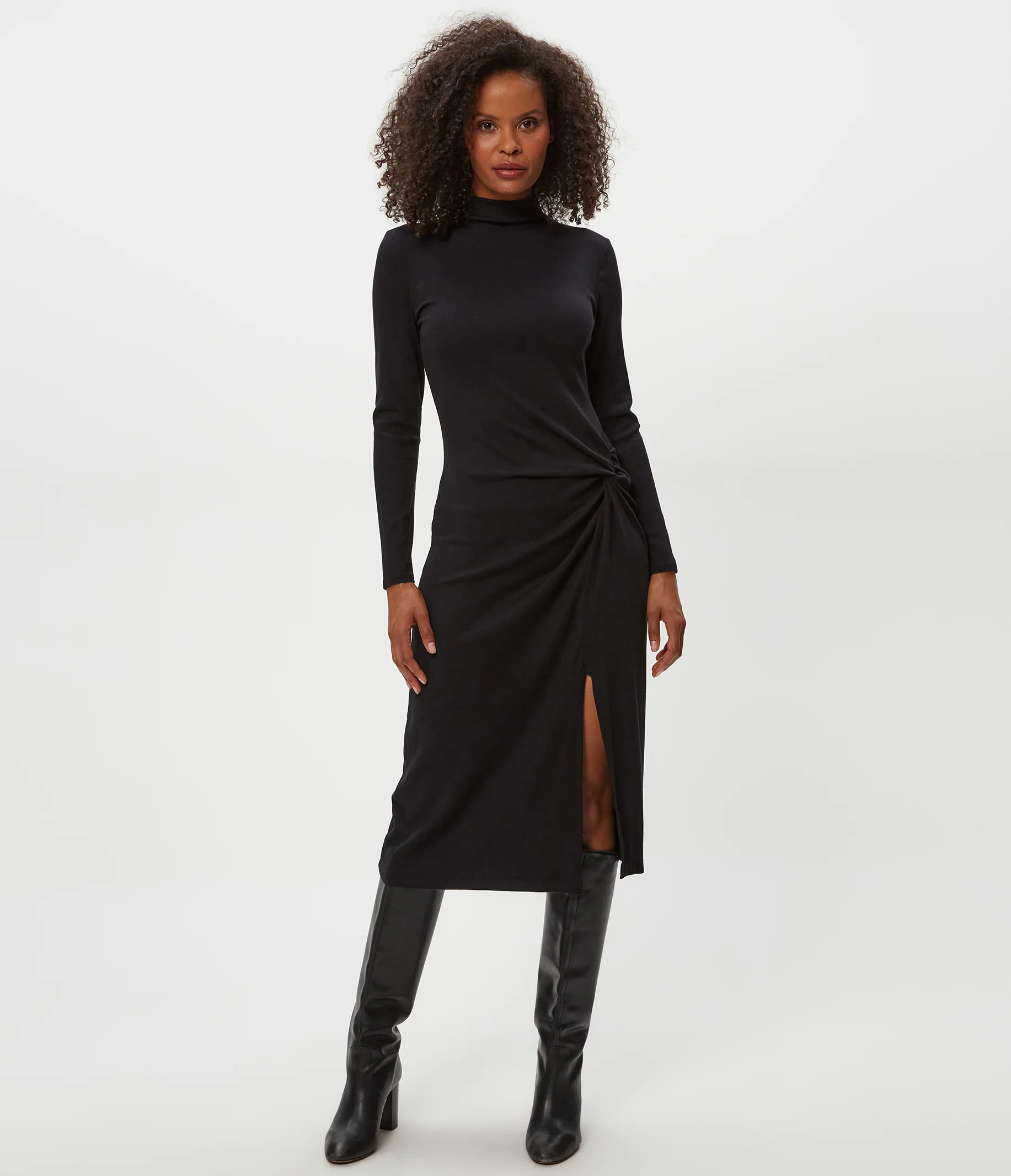 Tish Mock Neck Midi Dress - Image 9