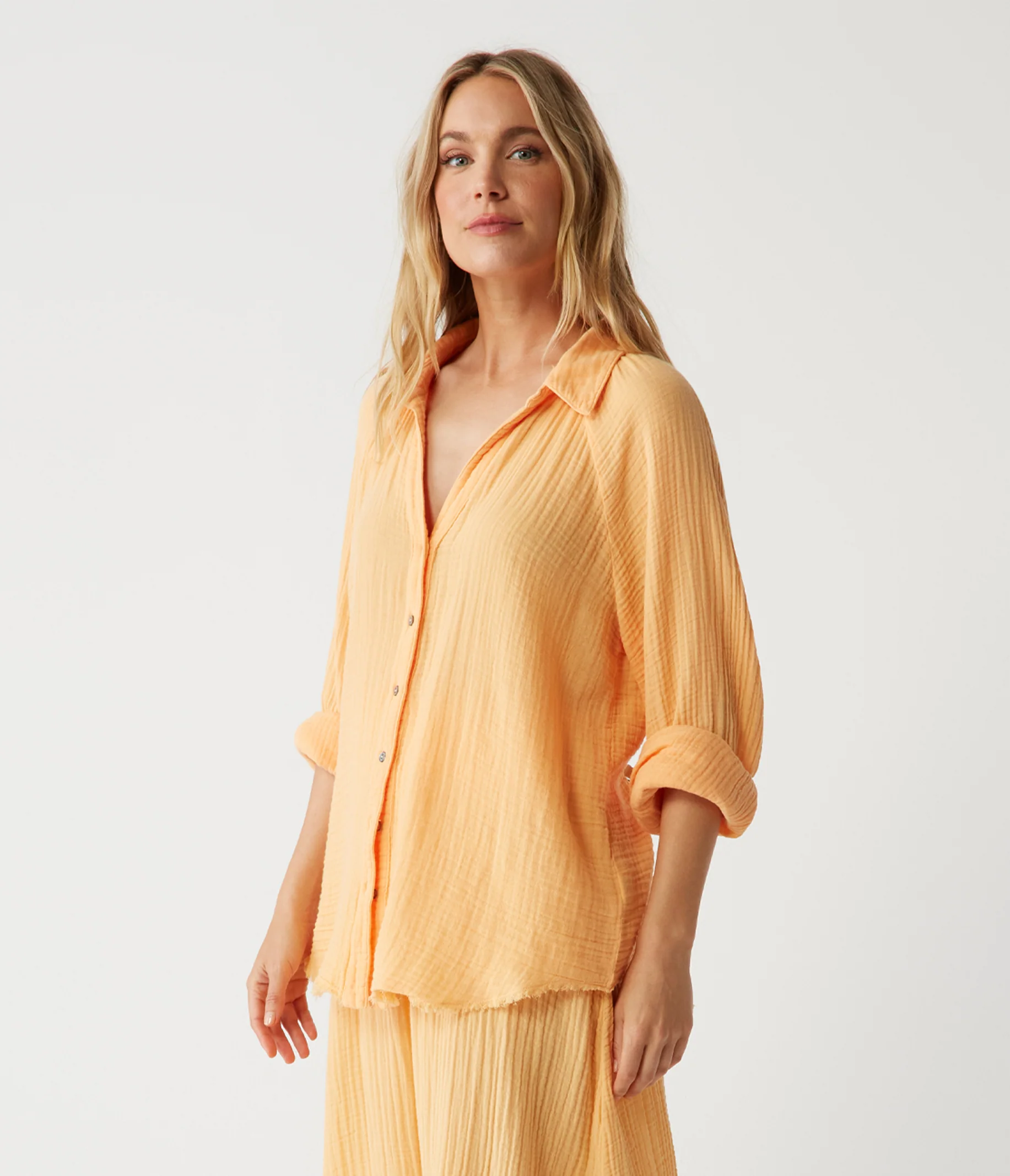 Toni Gauze Button Down Shirt - Image 31