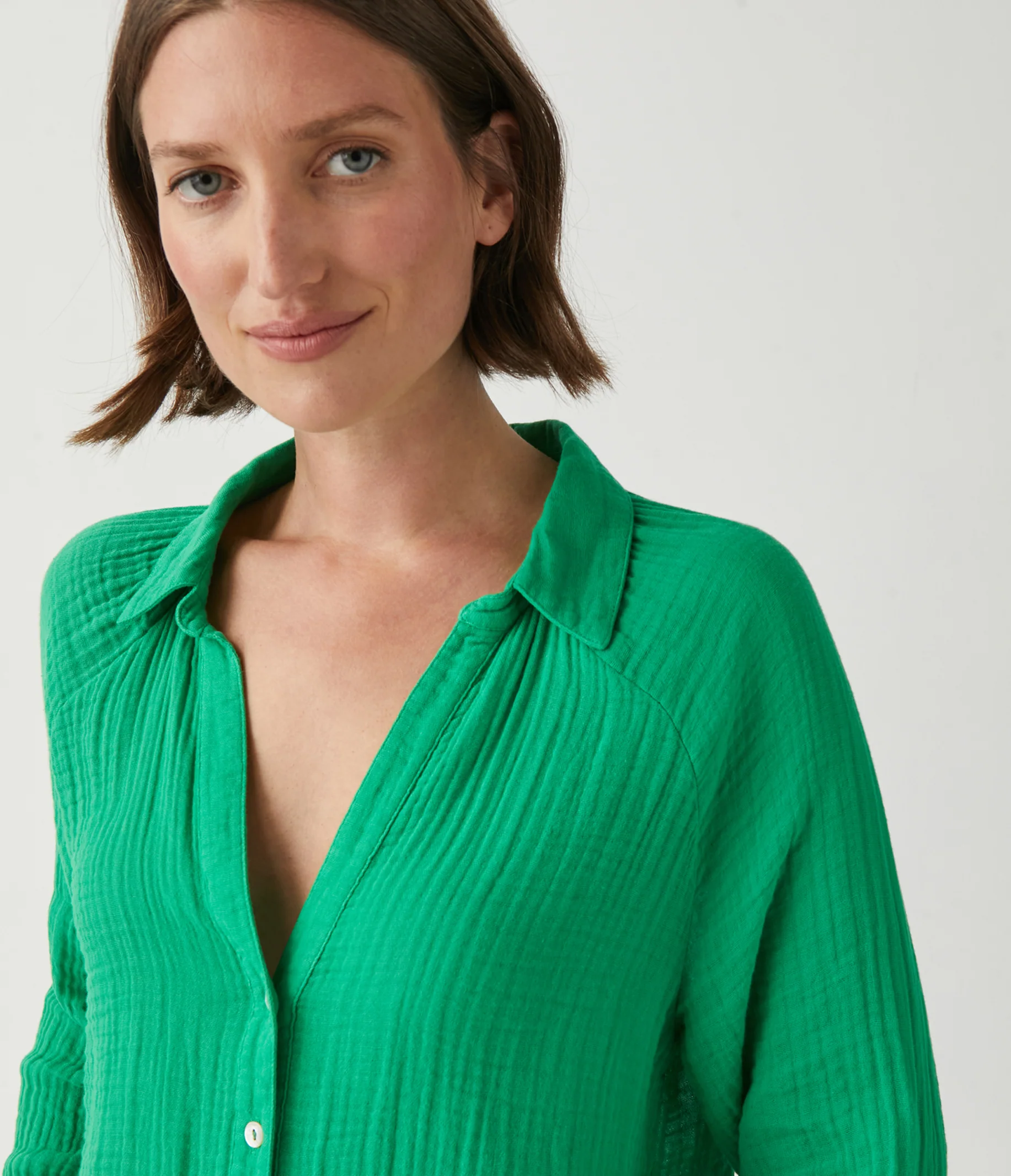 Toni Gauze Button Down Shirt - Image 58