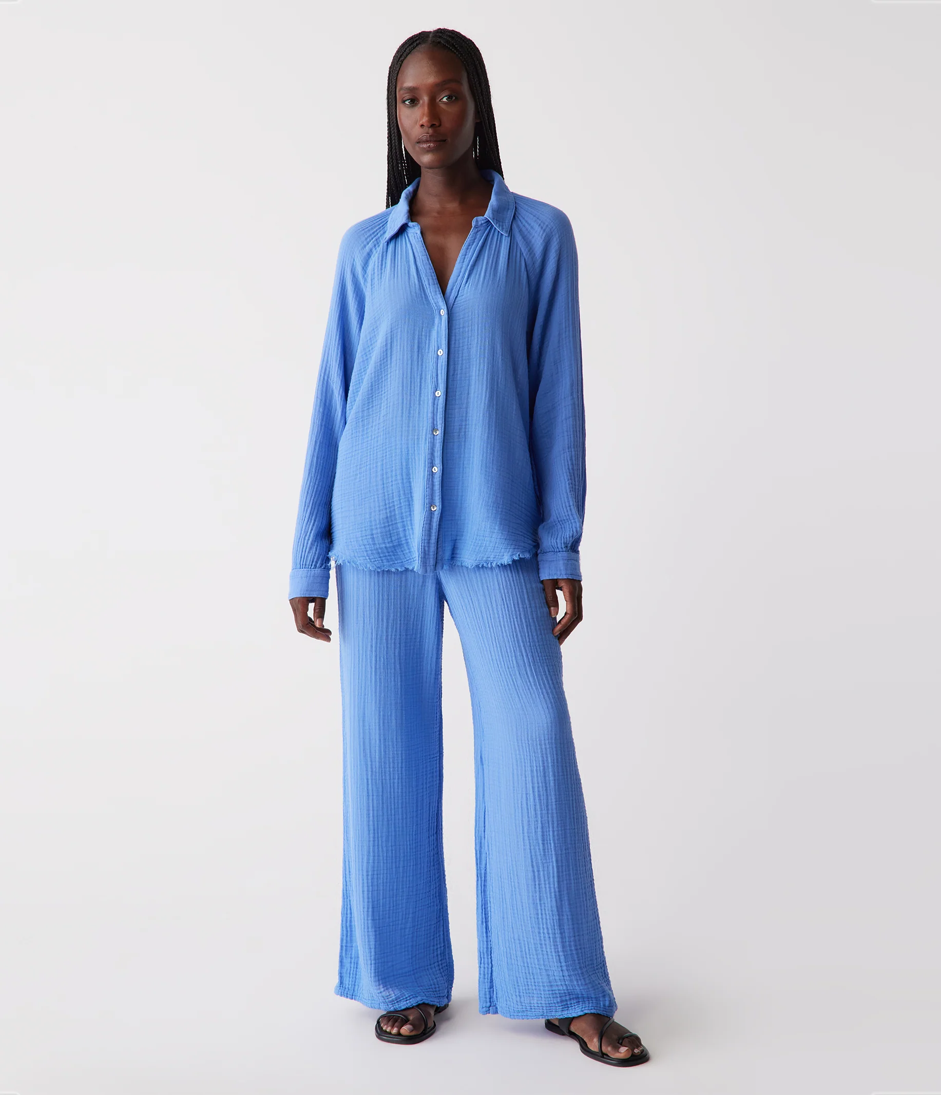 Toni Gauze Button Down Shirt - Image 66