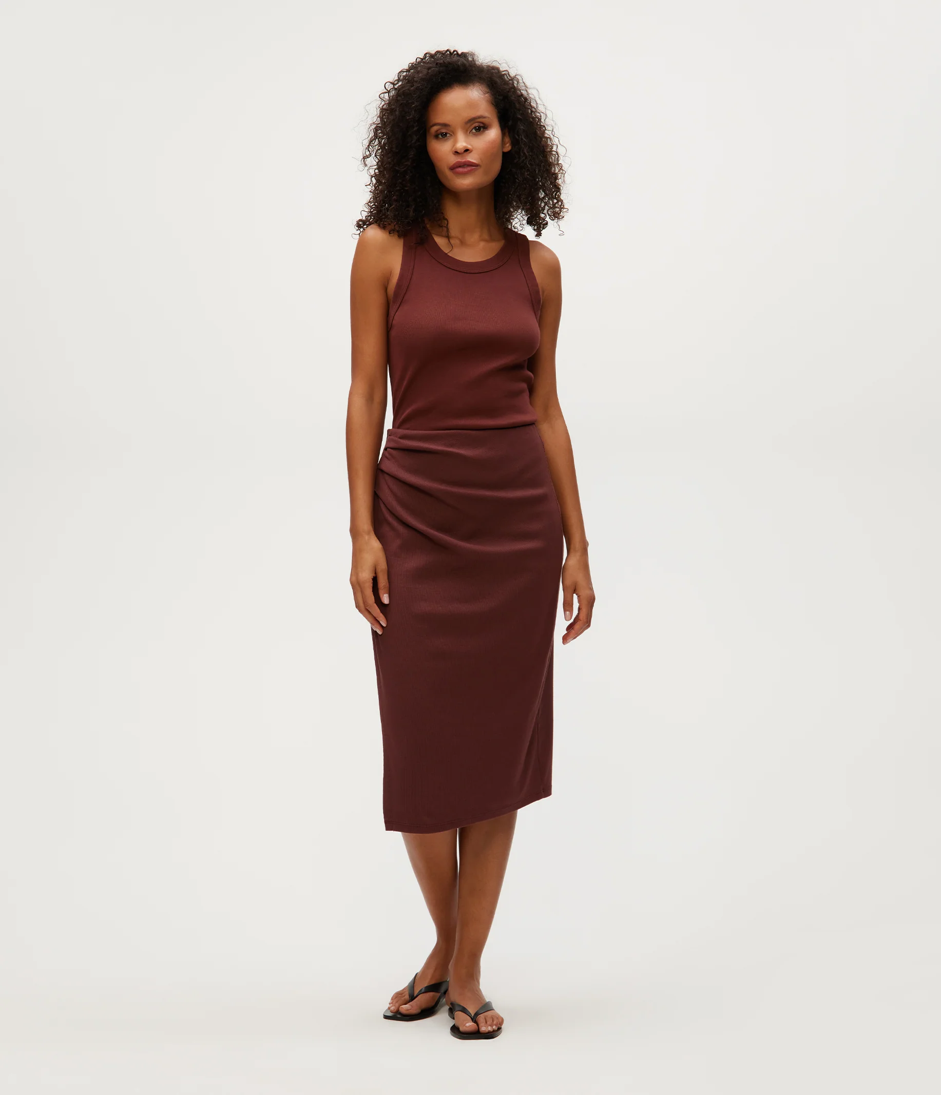 Yeni Ribbed Midi Skirt