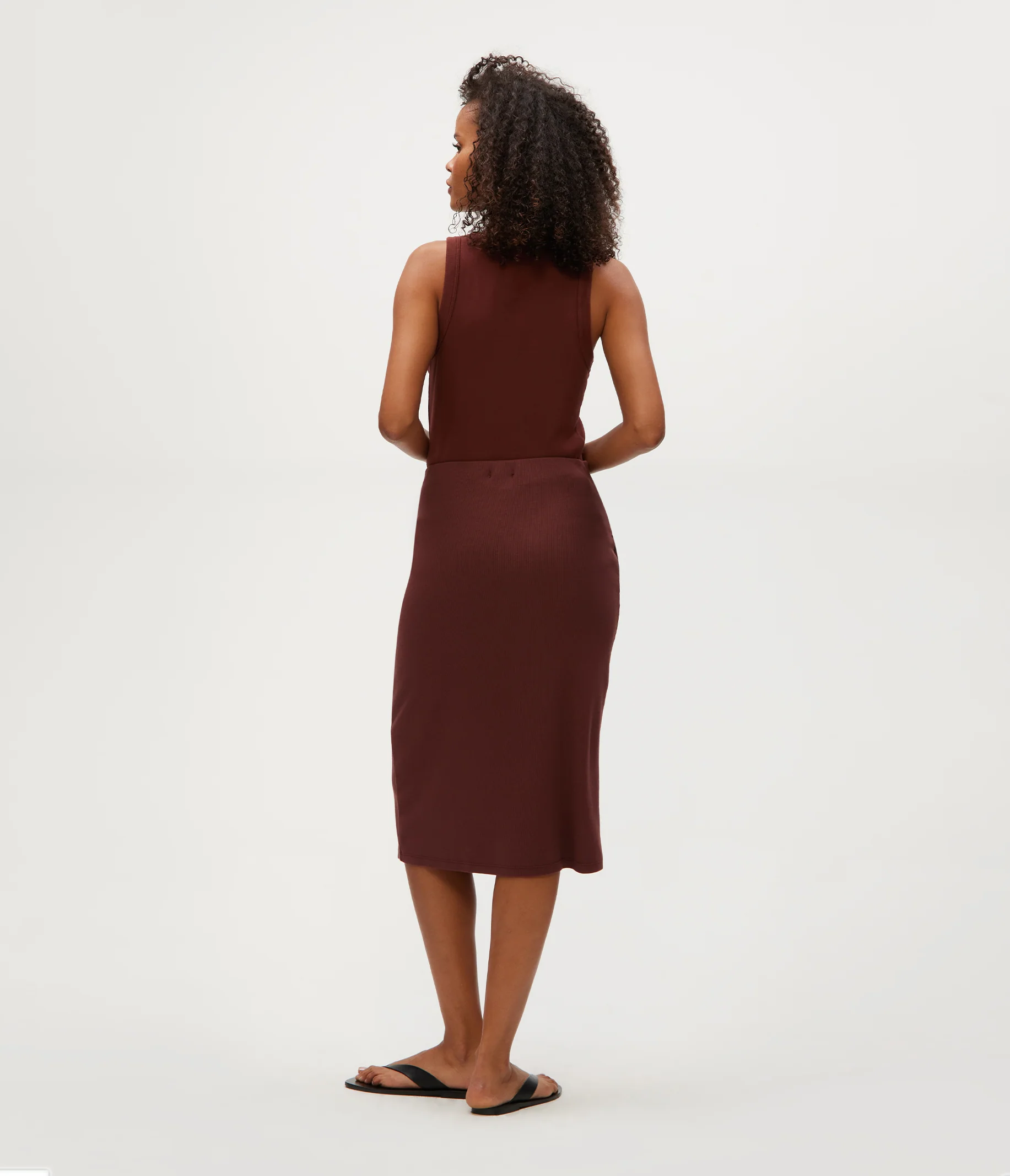 Yeni Ribbed Midi Skirt - Image 3